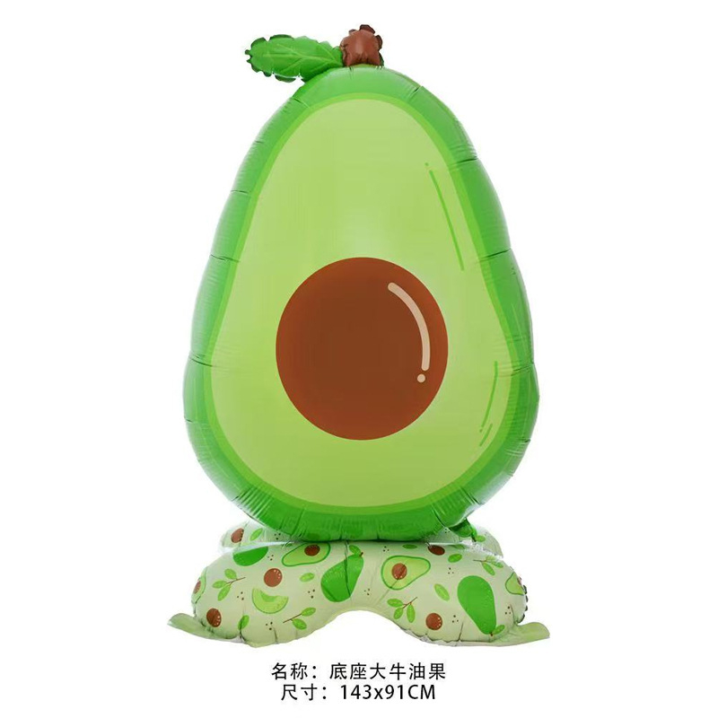 Baloane hawaiene cu pepene verde, ananas, avocado și lămâie într-un design estival pentru zile de naștere și decorațiuni pentru evenimente