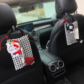 KT pliš mačka kutija za papirnate maramice u automobilu, viseći držač