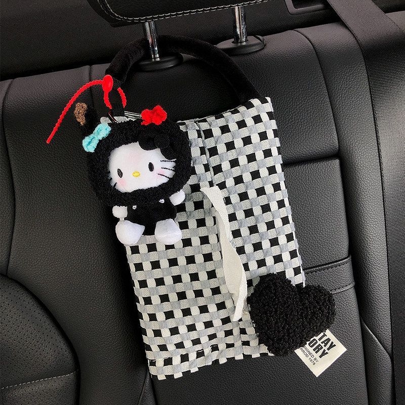 KT pliš mačka kutija za papirnate maramice u automobilu, viseći držač