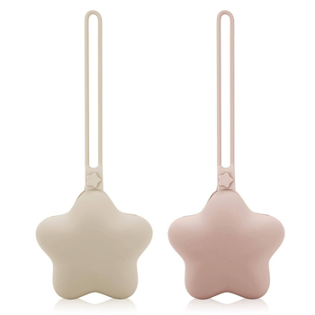 Cutie din silicon pentru suzete, în formă de stea cu cinci colțuri — integrată, minimalist, culoare solidă