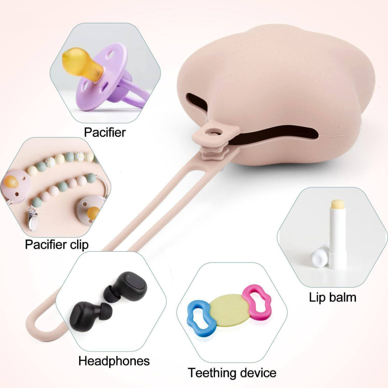 Cutie din silicon pentru suzete, în formă de stea cu cinci colțuri — integrată, minimalist, culoare solidă