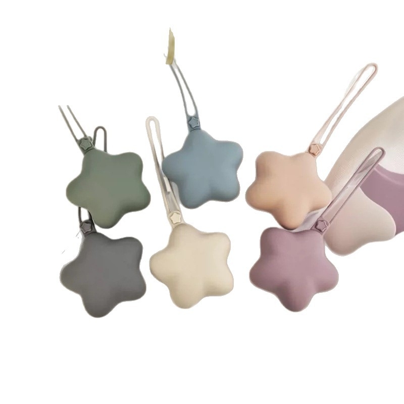 Cutie din silicon pentru suzete, în formă de stea cu cinci colțuri — integrată, minimalist, culoare solidă