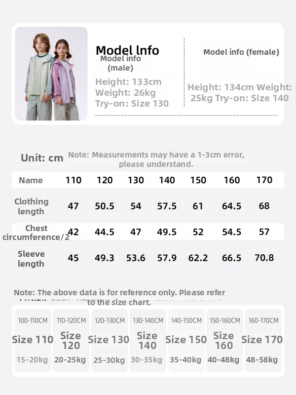 Unisex detská letná bunda s UV ochranou, model 2026, ľahká, vek 7 – 12 rokov
