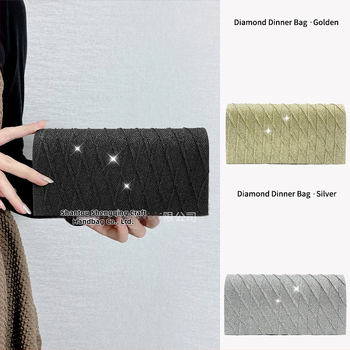 Dámska crossbody kabelka z plátna s trblietavým diamantovým vzorom