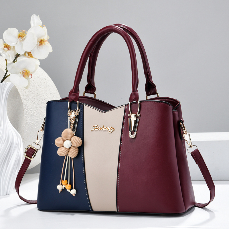Geantă de damă color-block 2026, capacitate mare, geantă de zi cu zi pentru umăr sau crossbody