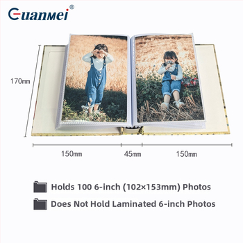 Papierový fotoalbum z továrne Guangmei, 6-palcové PP vkladacie vrecká, mini album