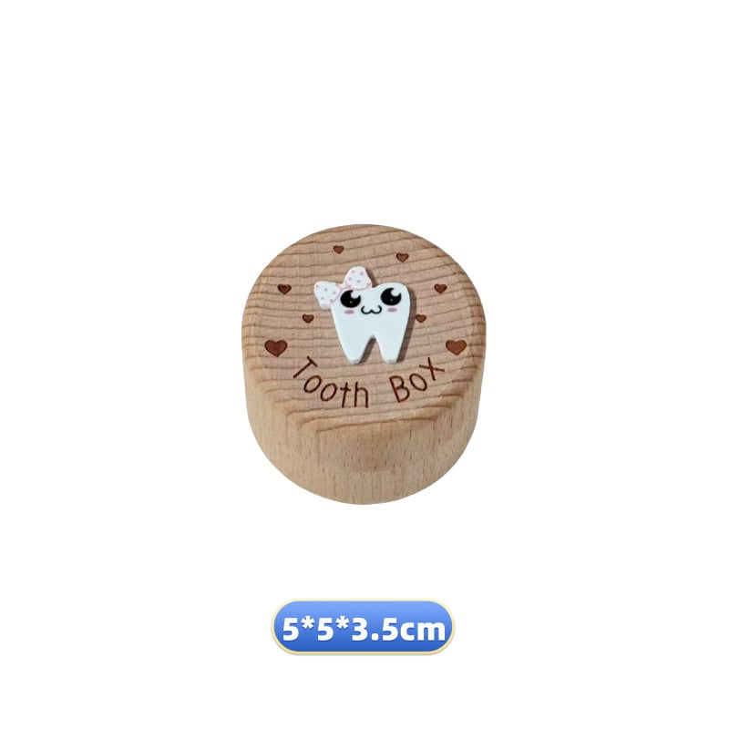 Cutie din lemn pentru dinții bebelușului, cutie de colecție pentru dinți, amintire pentru primii dinți