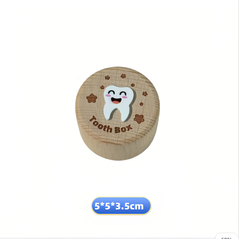 Cutie din lemn pentru dinții bebelușului, cutie de colecție pentru dinți, amintire pentru primii dinți