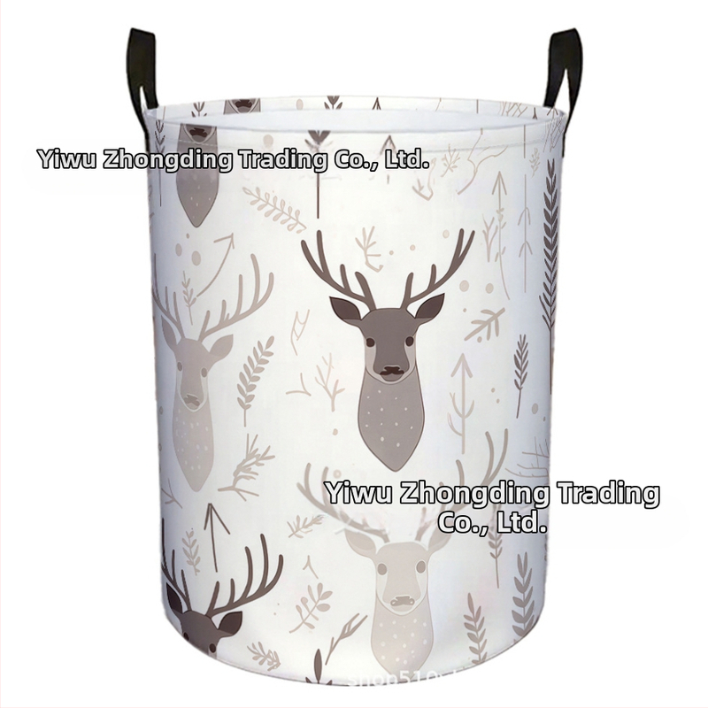 2026 Skladací čiernobiely ľanový kôš na bielizeň do internátov a domácnosti, veľký