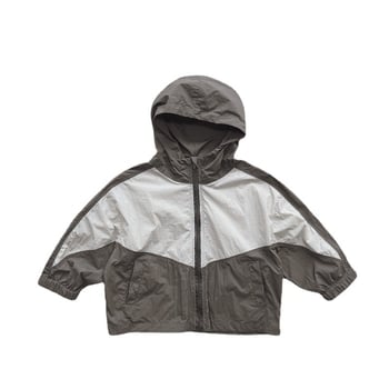 Dječja UV zaštitna jakna s kapuljačom, color-block dizajn, korejsko/japansko stil