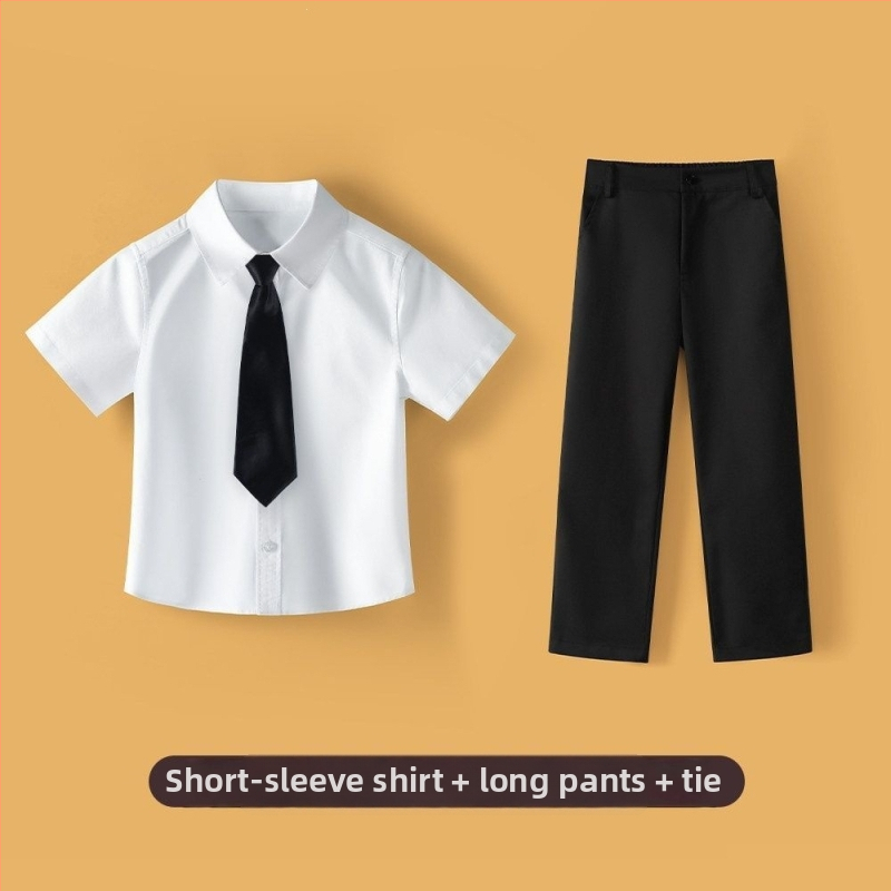 Biele tričko pre detský zbor, unisex, pre materskú školu až druhý stupeň základnej školy, uniforma pre absolventov.