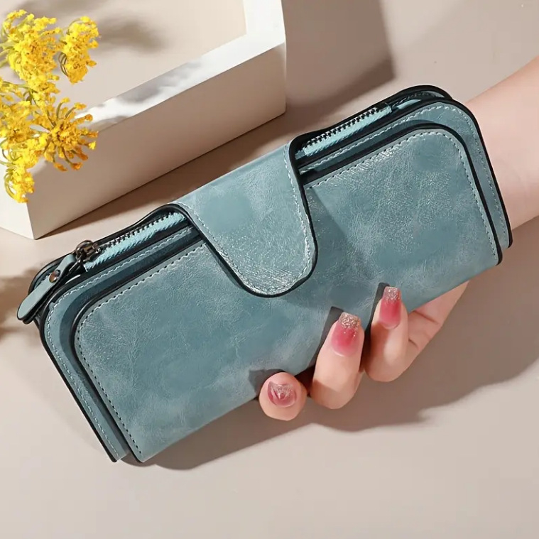 Moderna i svestrana ženska clutch torbica u korejskom stilu, torbica za telefon s više pretinaca za kartice, prostrani retro novčanik