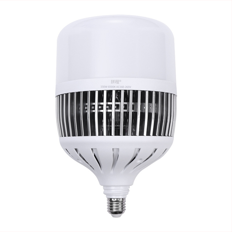 LED крушка с алуминиев радиатор с ребра за осветление на заводи, работилници и складове, E27 цокъл, енергоспестяваща