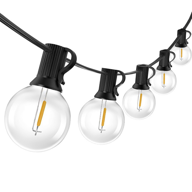 G40 външни водоустойчиви LED светлинни нишки, 24V/220V, IP65, шаровидни крушки, за градина, сватба, Коледа и къмпинг атмосфера