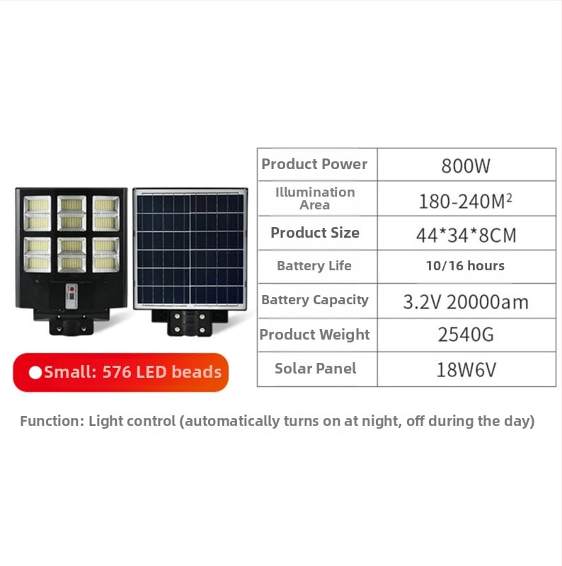 LED интегрирана соларна улична лампа с датчик