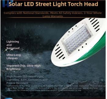 LED 50W водоустойчива улична лампа с регулируемо рамо за външни пътеки и градина