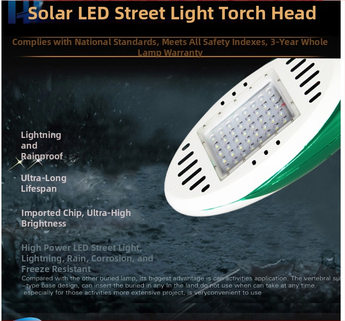 LED 50W водоустойчива улична лампа с регулируемо рамо за външни пътеки и градина