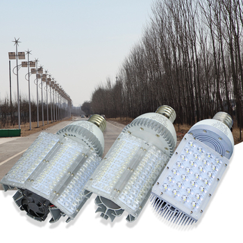 Високопроизводителна LED улична светлинна глава, база E27/E40, 220V, 50/60/80W, 8800 lm, IP65, алуминиев корпус, 149×288 мм, за осветление на пътища, дворове и площади