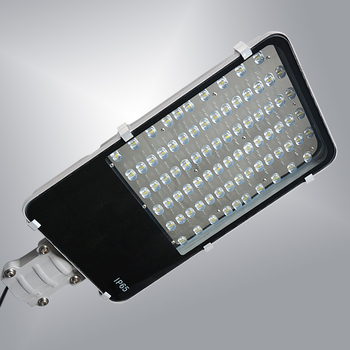 LED οδικός φωτισμός 100W με βραχίονας, 220V, 6000K, 10000 lm, IP65, αλουμινένιο περίβλημα, δέσμη 75°×145°, κατάλληλος για κήπους και γειτονιές