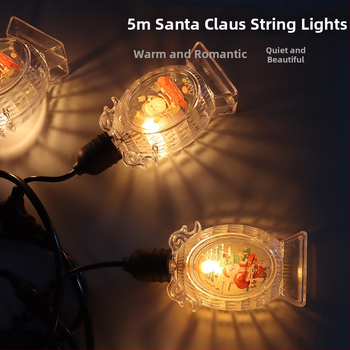 Nové vianočné dekoratívne svetelné reťaze LED – séria Snehuliak a Santa Claus pre výzdobu scény a vytvorenie atmosféry