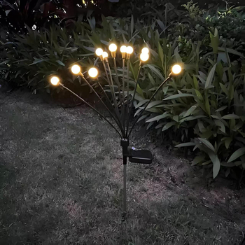 Соларни LED светлинки на земни колчета за външен двор и градина