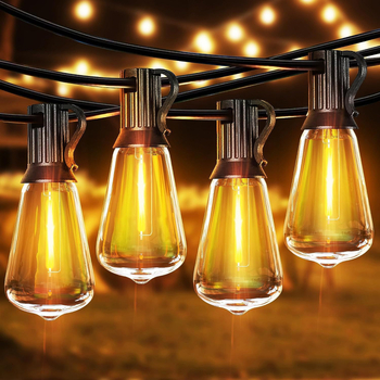E12 ST38 LED niz svjetala, 2700K, priključak, vanjska rasvjeta za vrt i krajolik, božićna dekoracija