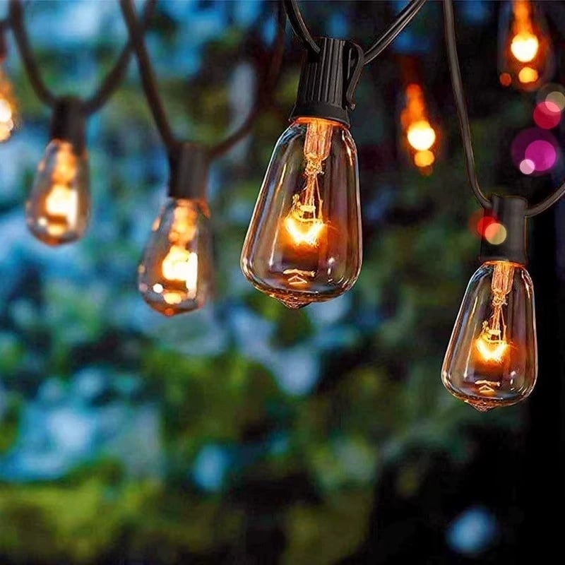 E12 ST38 LED niz svjetala, 2700K, priključak, vanjska rasvjeta za vrt i krajolik, božićna dekoracija