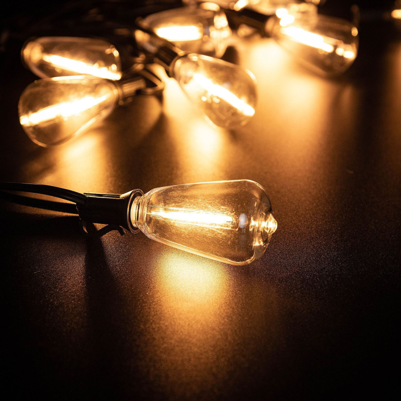E12 ST38 LED niz svjetala, 2700K, priključak, vanjska rasvjeta za vrt i krajolik, božićna dekoracija