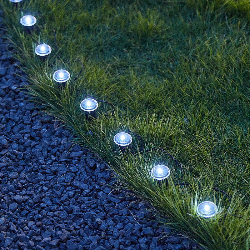 Lumină de drum LED solară, lampă plată pentru gazon, rezistentă la apă, decor pentru grădină și curte