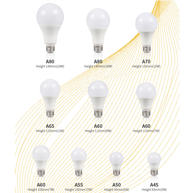 LED корпус за крушка от A-тип SKD серия, комплект A45/A60/A80 и капак за крушка