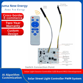 3,2V solárny regulátor pouličného osvetlenia, 20A split PWM, záhradné LED svetlomet s diaľkovým ovládaním a stmievaním