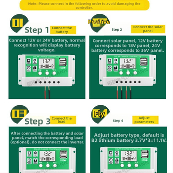 Solárny regulátor s lítiovou batériou, 12-24V, 10A/20A/30A, duálny USB výstup, pre solárne pouličné osvetlenie