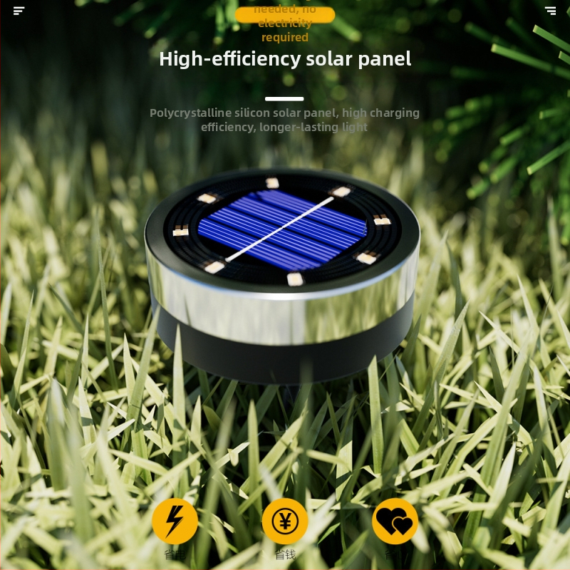 Lumini solare mini subterane pentru exterior, iluminat grădină de casă, ambianță de grădină vilă, lumini de ghidare pentru alee și gazon