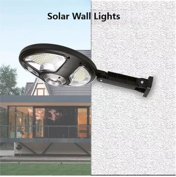 Lampă de perete solară pentru casă, grădină și curte, lampă LED exterior cu senzor