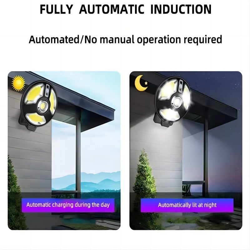 Lampă de perete solară pentru casă, grădină și curte, lampă LED exterior cu senzor