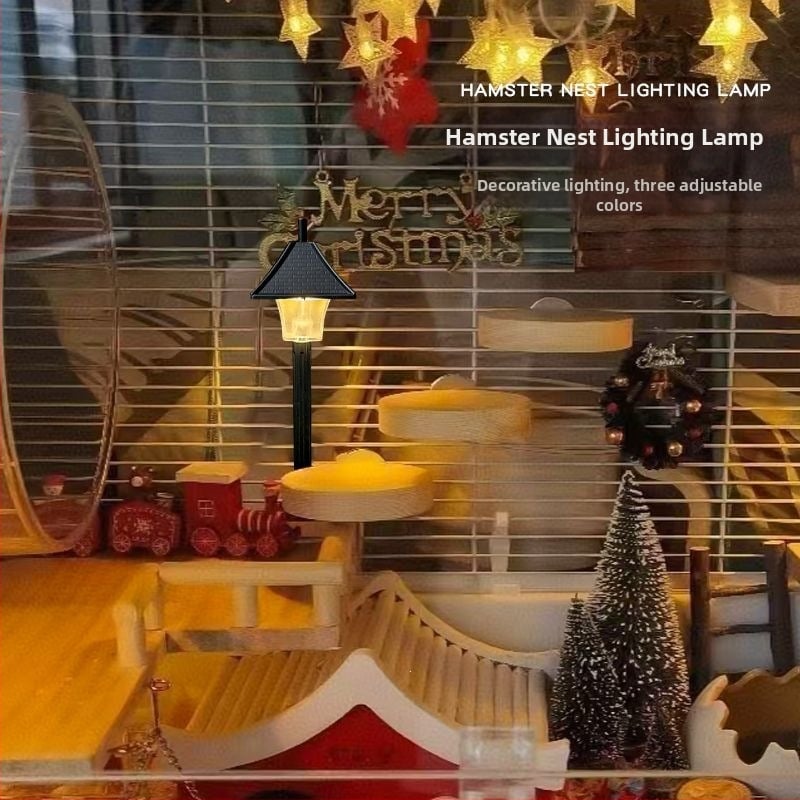 Lampă mică creativă de noapte pentru cușca de hamster — lampă ambientală pentru peisaj miniatural și decor pentru casă de păpuși