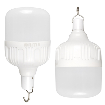 Зареждащи се LED крушки, 5 нива на яркост, комплект от 6 броя, за къмпинг и външни пазарни сергии
