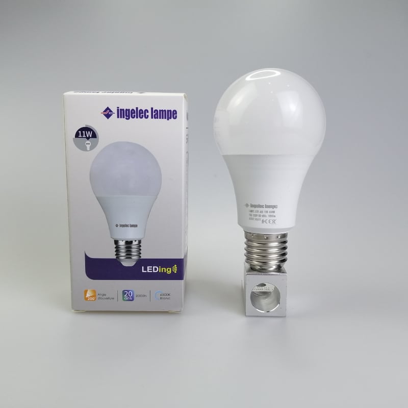 LED пластмасово покрита алуминиева крушка, база E27, за вътрешно и външно ползване, 220V, 6500 lm, 180° лъчение, CRI 70-80, IP30, енергоспестяваща класа 1, 1-годишна гаранция