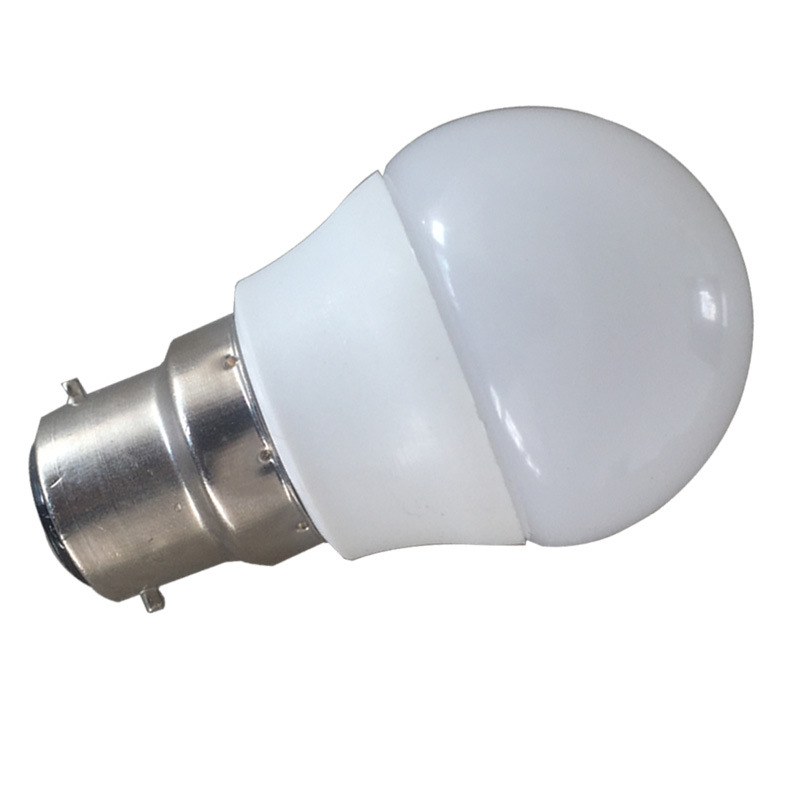 Димерна LED P45 малка лампа, 3W/5W, корпус от алуминий с пластмасово покритие, диаметър 45 мм, височина 75 мм, E27/B22 лампова основа