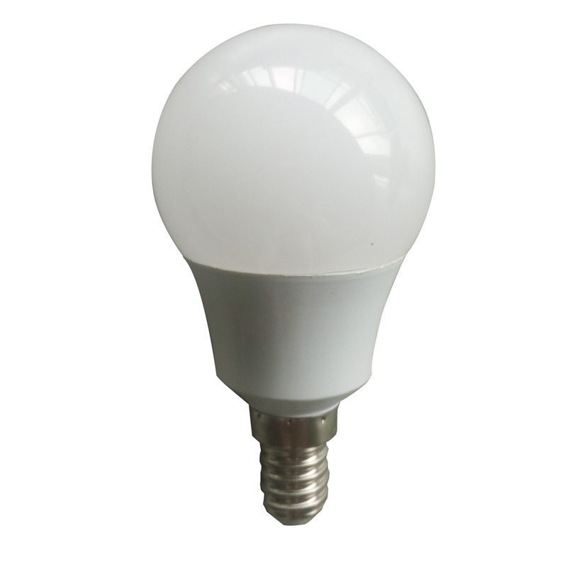 Димерна LED P45 малка лампа, 3W/5W, корпус от алуминий с пластмасово покритие, диаметър 45 мм, височина 75 мм, E27/B22 лампова основа