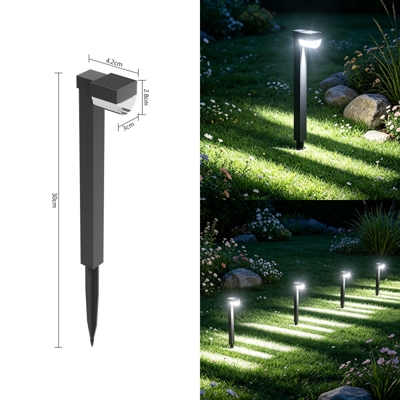 Lumină solară pentru exterior, lumini mini pentru sol, iluminare peisageră pentru gazon și parc, lumini decorative