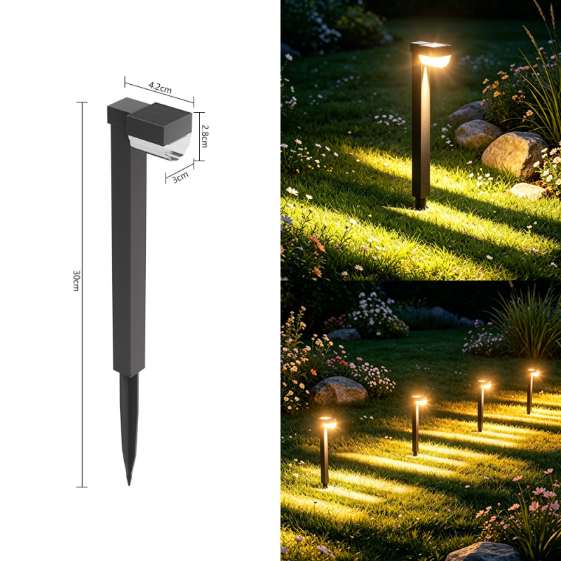 Lumină solară pentru exterior, lumini mini pentru sol, iluminare peisageră pentru gazon și parc, lumini decorative