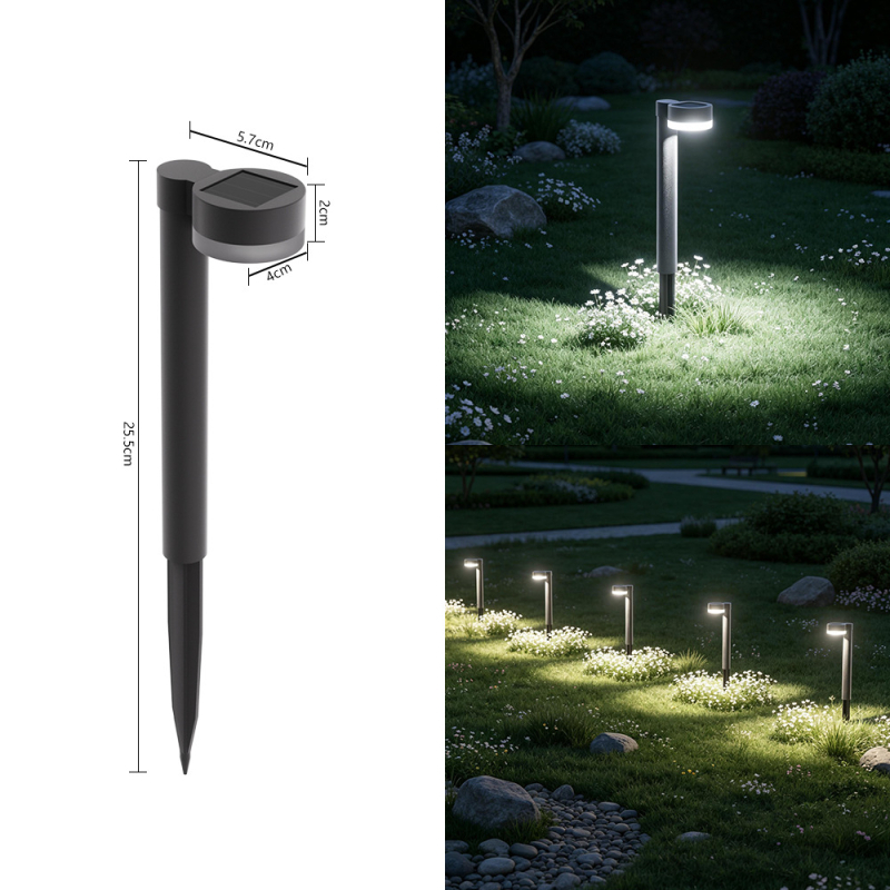Lumină solară pentru exterior, lumini mini pentru sol, iluminare peisageră pentru gazon și parc, lumini decorative