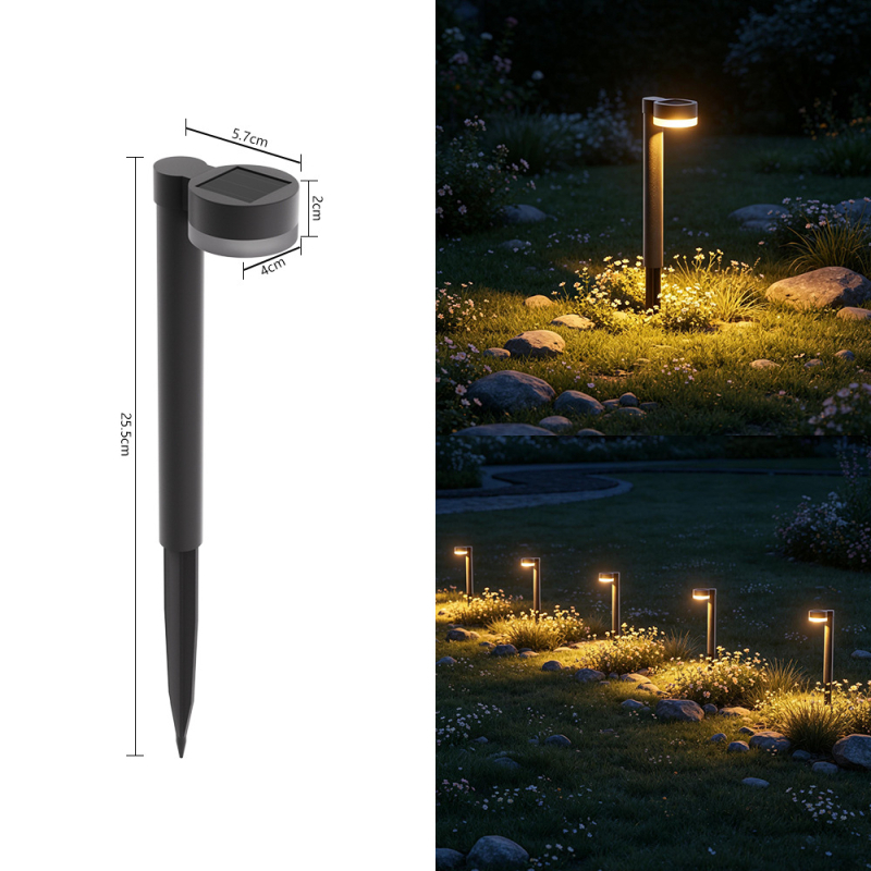 Lumină solară pentru exterior, lumini mini pentru sol, iluminare peisageră pentru gazon și parc, lumini decorative