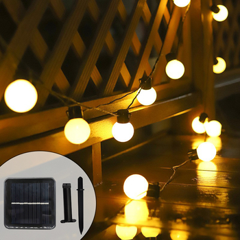Edison vintage lampice u obliku papaje za dvorište — solarno napajanje, kuglične žarulice, za kampiranje na otvorenom