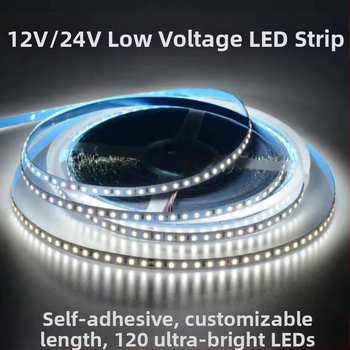24V lineárny LED pásik, holá verzia, 12V samolepiaci, nízke/vysoké napätie, 20 m, bez úbytku napätia