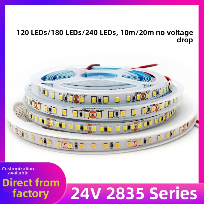 12V samolepiaci LED pásik, 24V stropné nízkonapäťové reflexné lineárne svetlo, 2835 SMD okolité svetlo