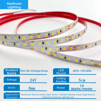 24V 2835 LED pásik, 20 m, bez úbytku napätia, závesná stropná dekorácia, samolepiace lineárne COB svetlo