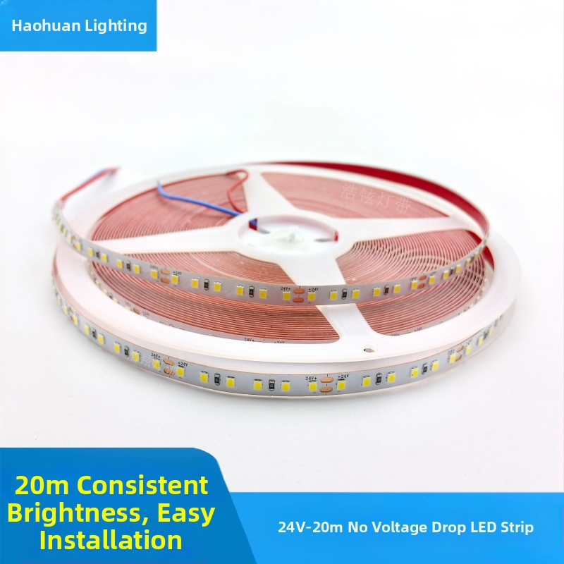 24V 2835 LED pásik, 20 m, bez úbytku napätia, závesná stropná dekorácia, samolepiace lineárne COB svetlo