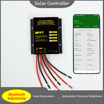 MPPT Bluetooth kontroler za solarno ulično osvjetljenje, konstantan napon i konstantni tok, 3.2V/3.7V/6.4V/7.4V/12V/24V